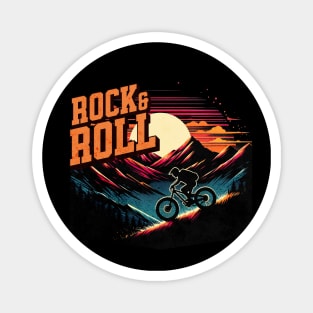 Rock and Roll Mountain Bike Design Magnet